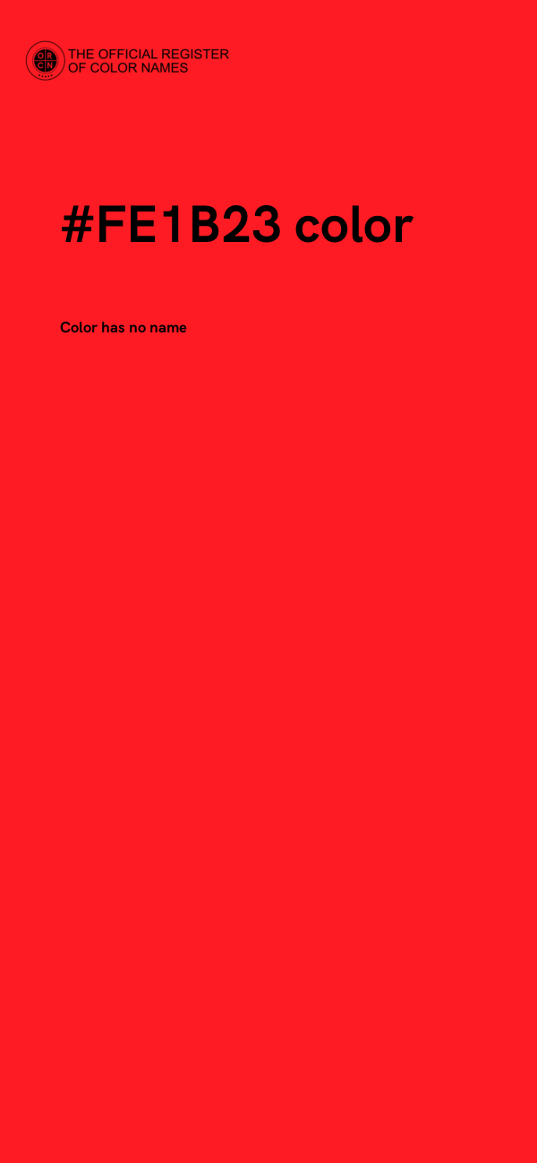 #FE1B23 color image