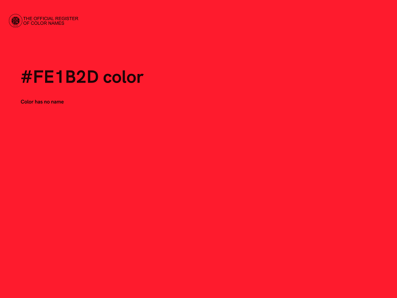 #FE1B2D color image