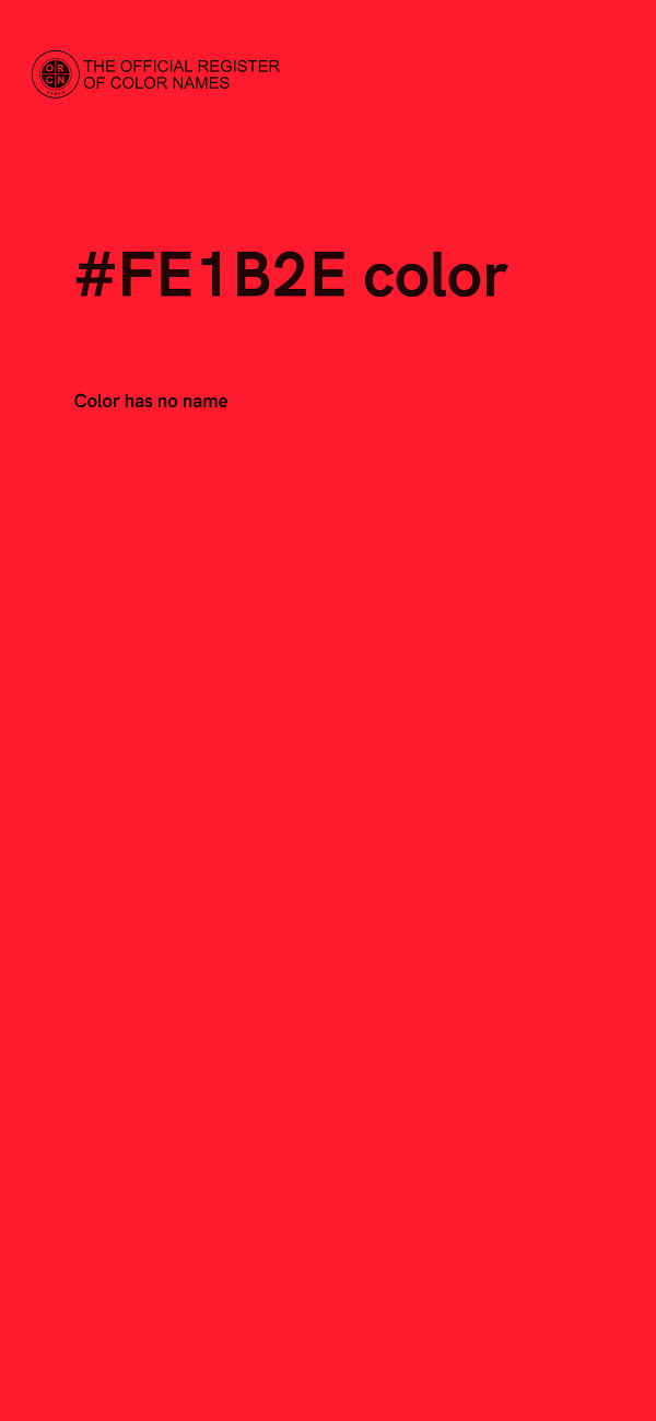 #FE1B2E color image