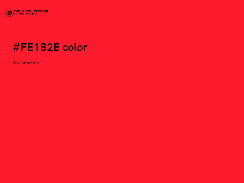 #FE1B2E color image