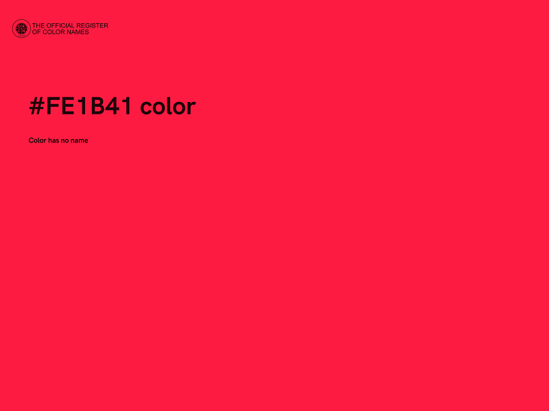 #FE1B41 color image