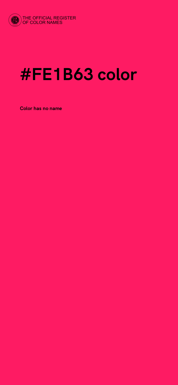 #FE1B63 color image