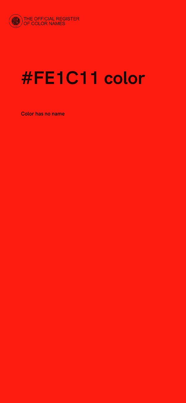 #FE1C11 color image