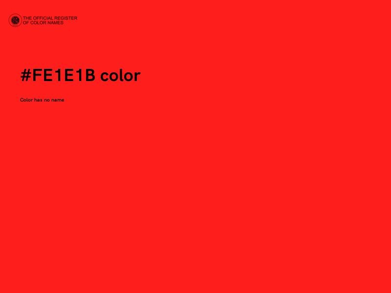 #FE1E1B color image