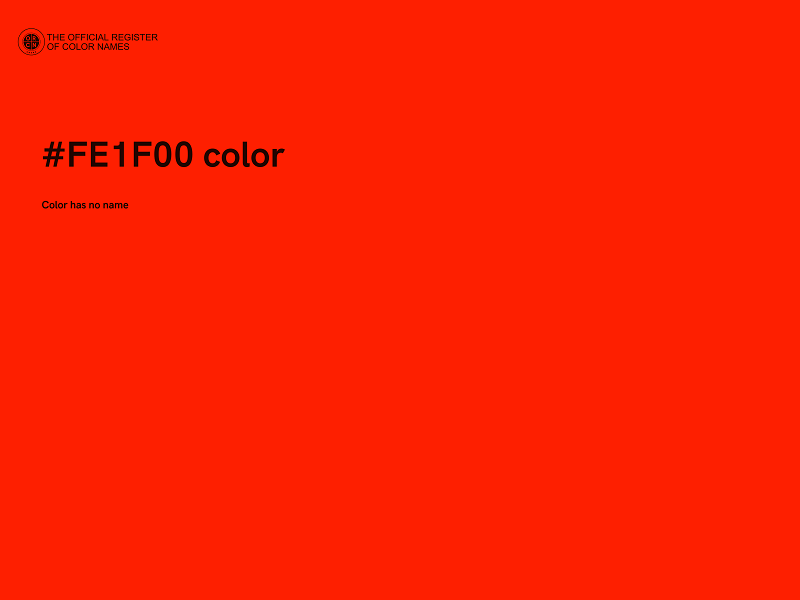 #FE1F00 color image