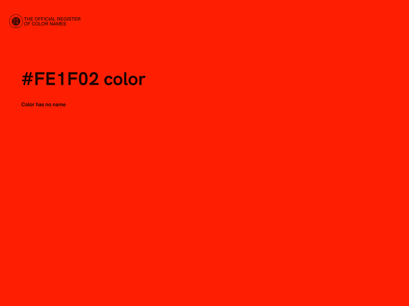 #FE1F02 color image