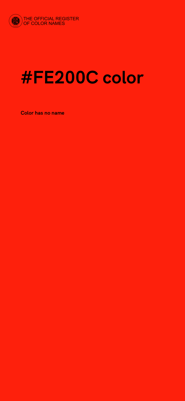 #FE200C color image