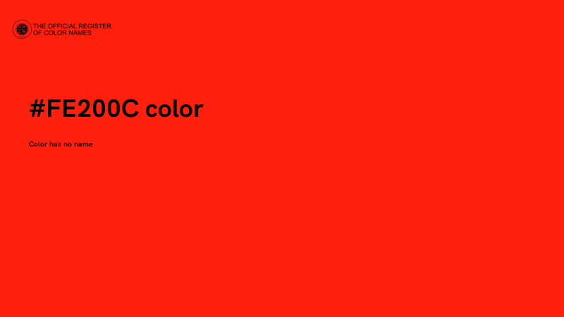 #FE200C color image