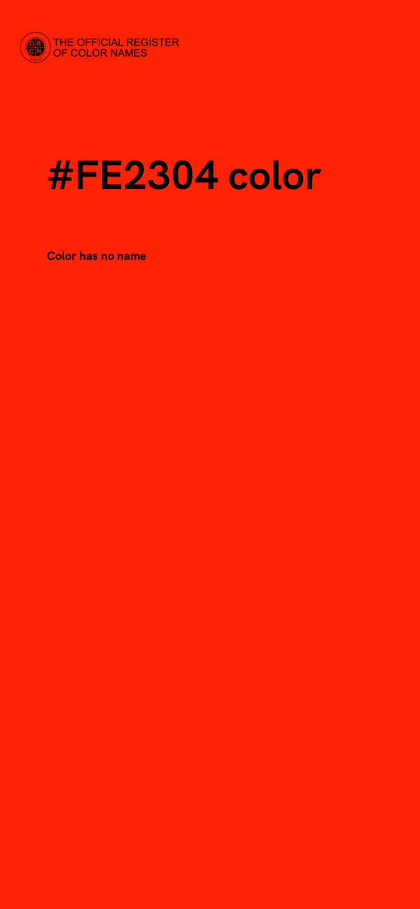 #FE2304 color image