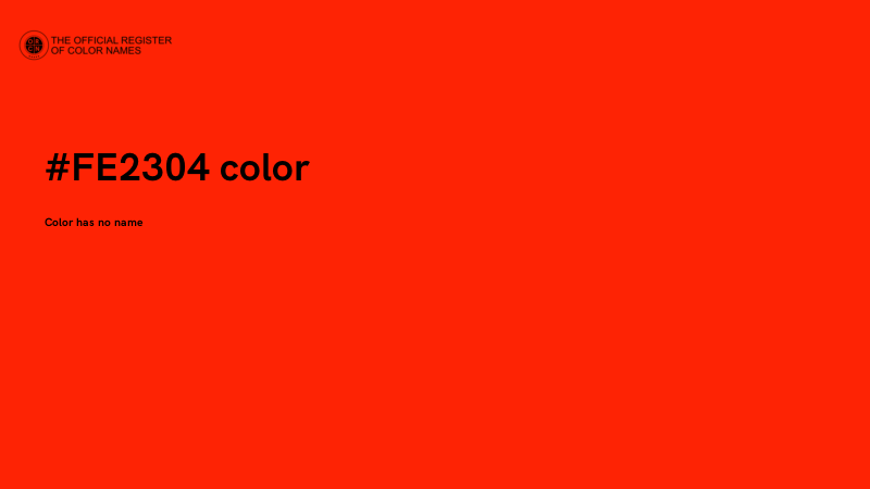#FE2304 color image