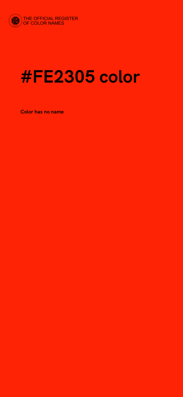 #FE2305 color image
