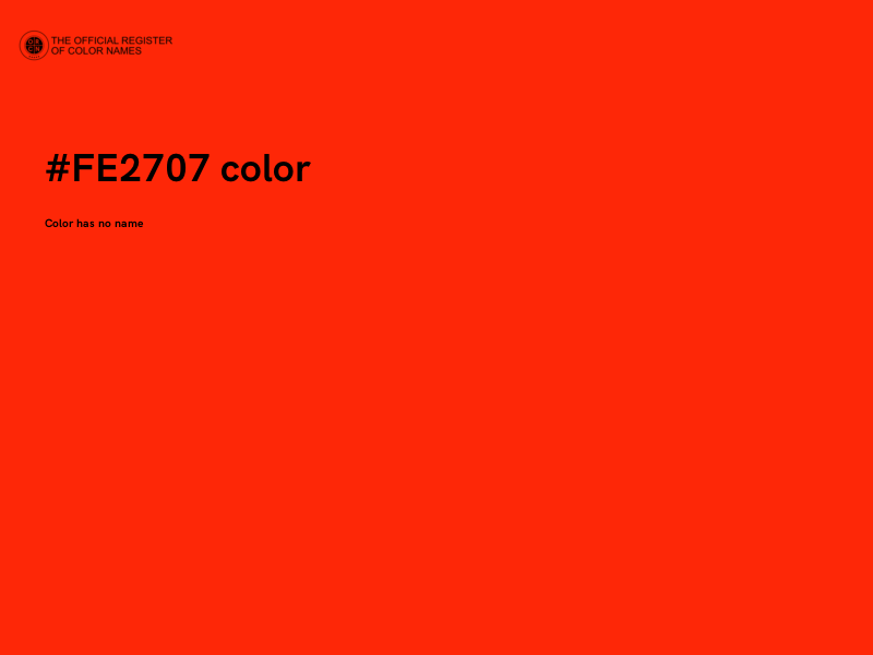 #FE2707 color image