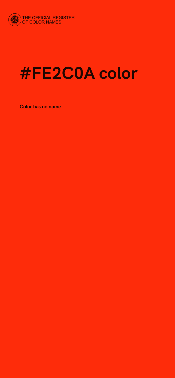 #FE2C0A color image