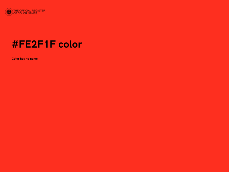 #FE2F1F color image