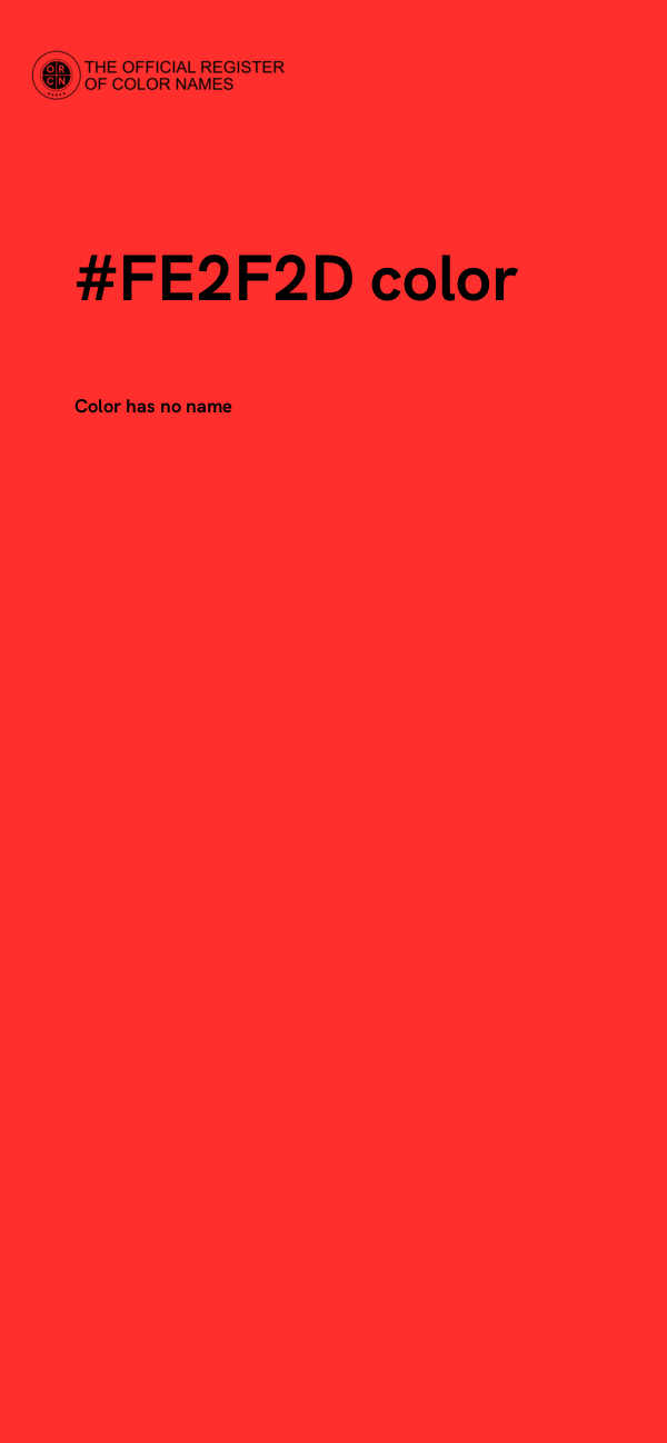 #FE2F2D color image