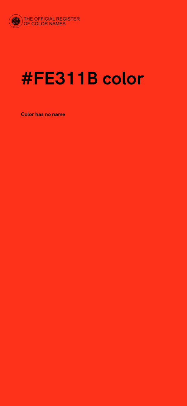 #FE311B color image
