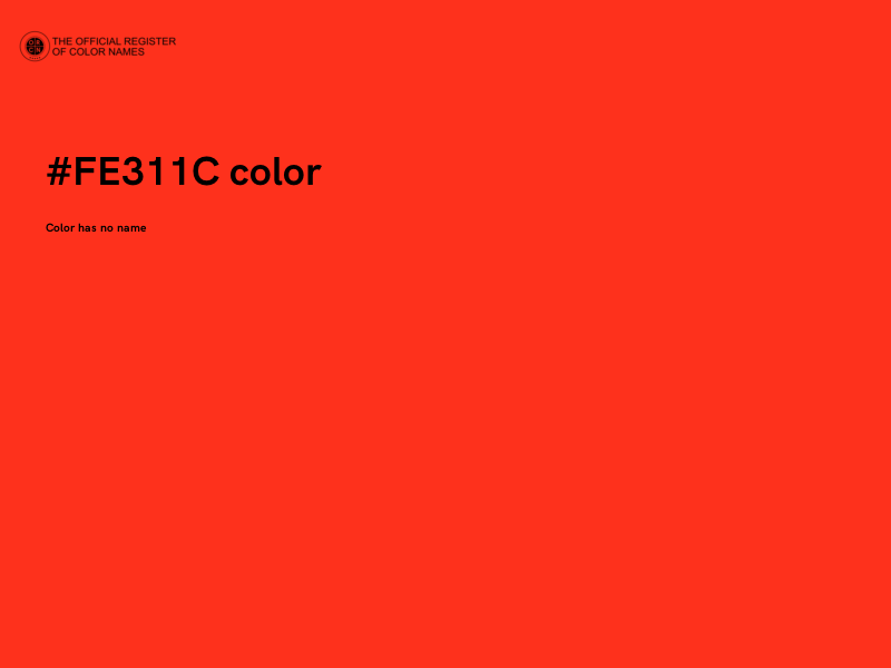 #FE311C color image