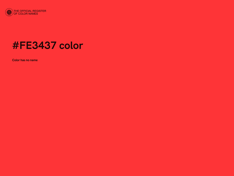 #FE3437 color image