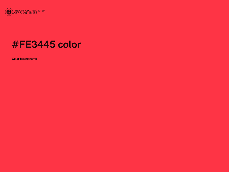 #FE3445 color image