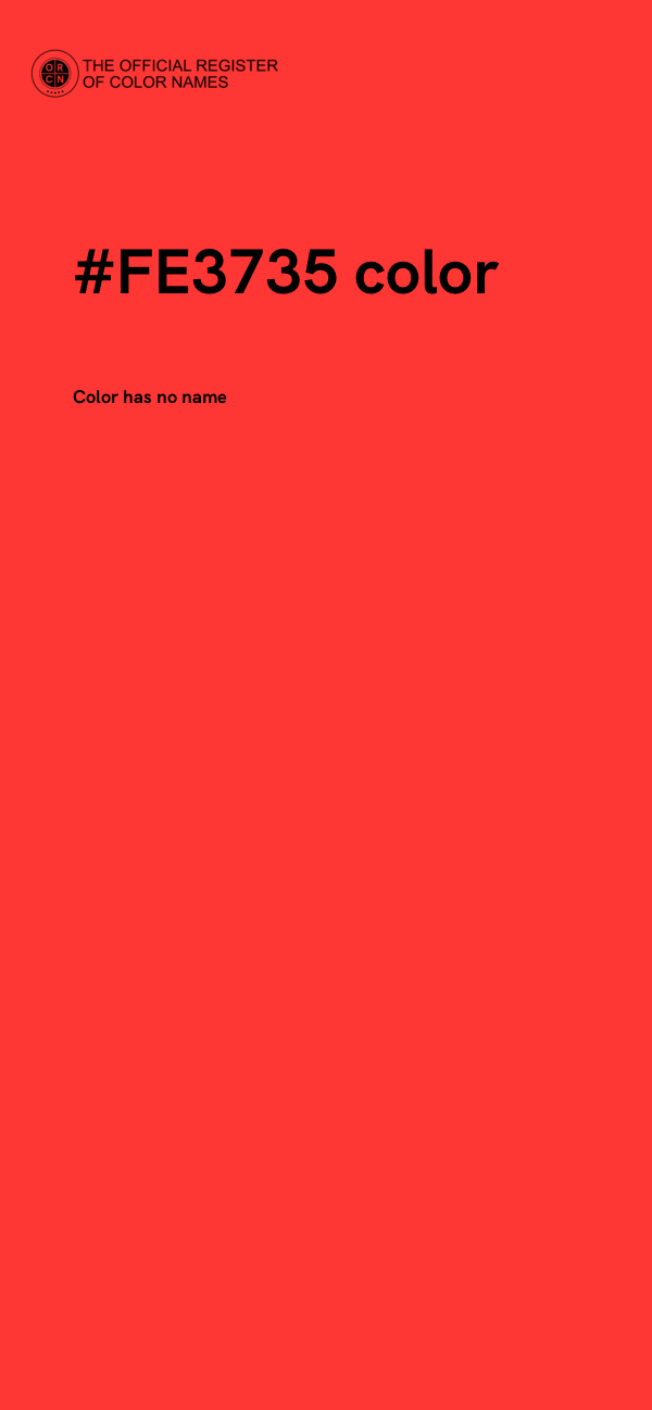 #FE3735 color image