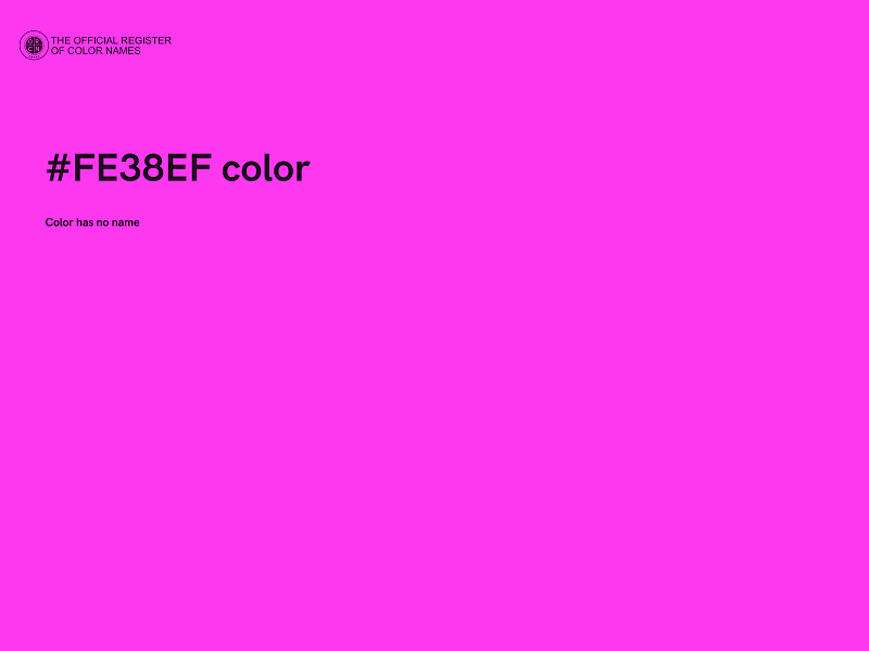 #FE38EF color image