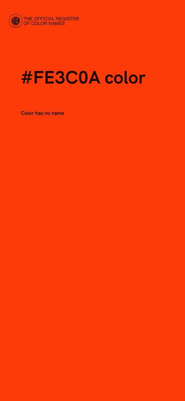 #FE3C0A color image