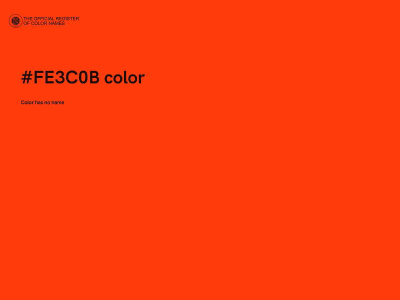 #FE3C0B color image