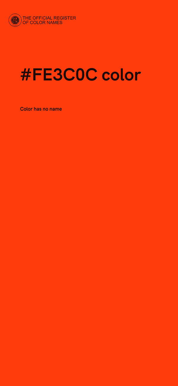 #FE3C0C color image