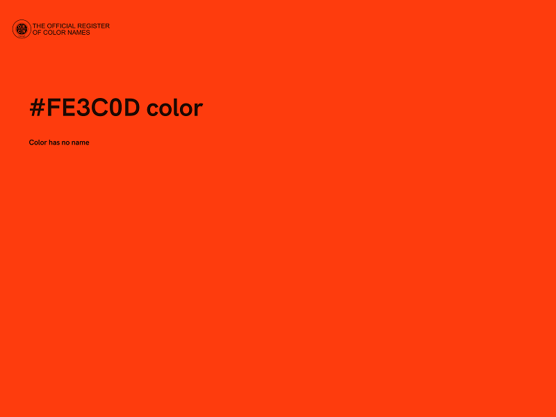 #FE3C0D color image