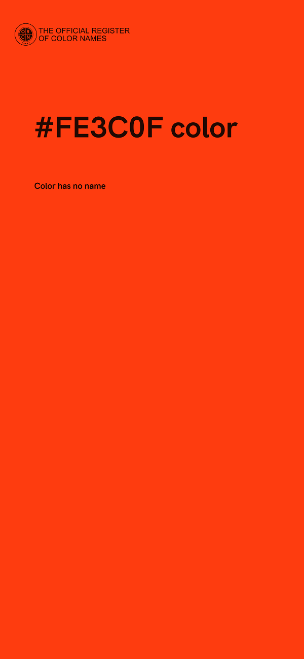 #FE3C0F color image