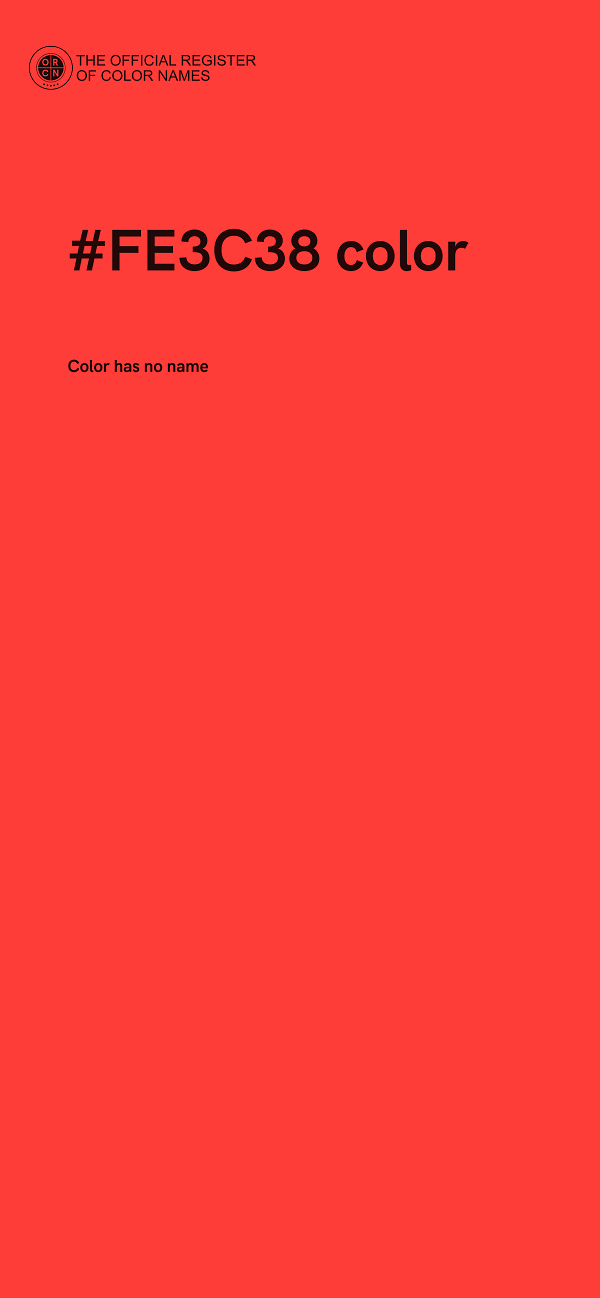 #FE3C38 color image
