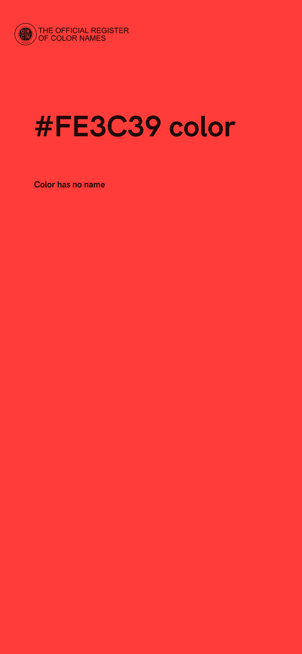 #FE3C39 color image