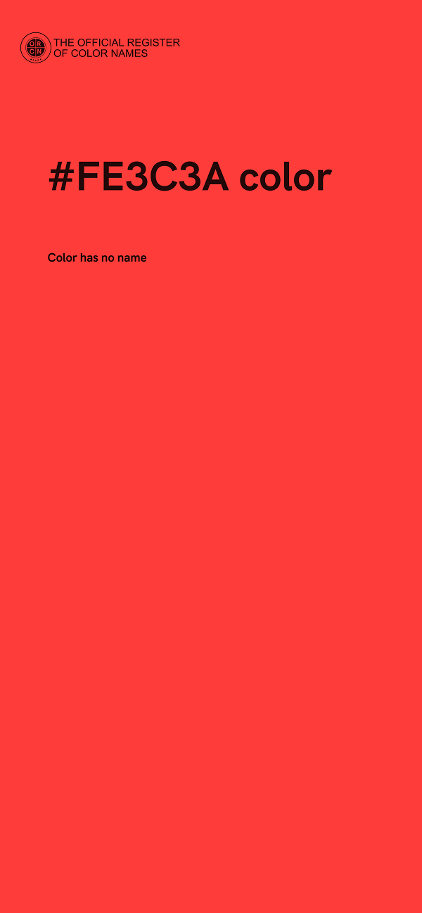 #FE3C3A color image