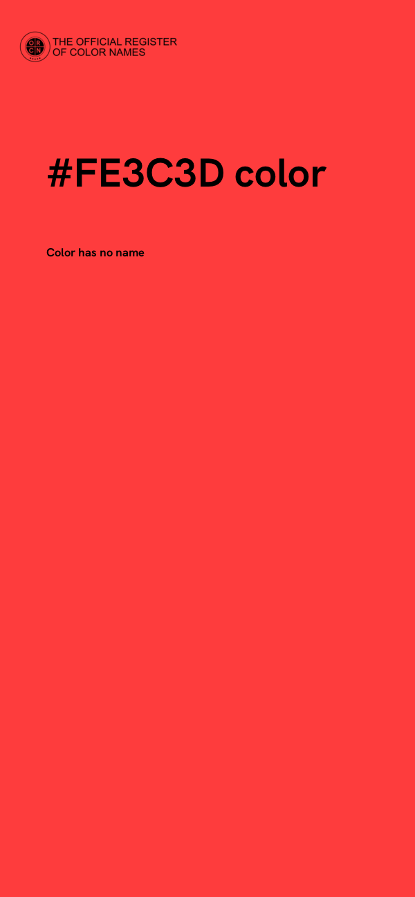 #FE3C3D color image