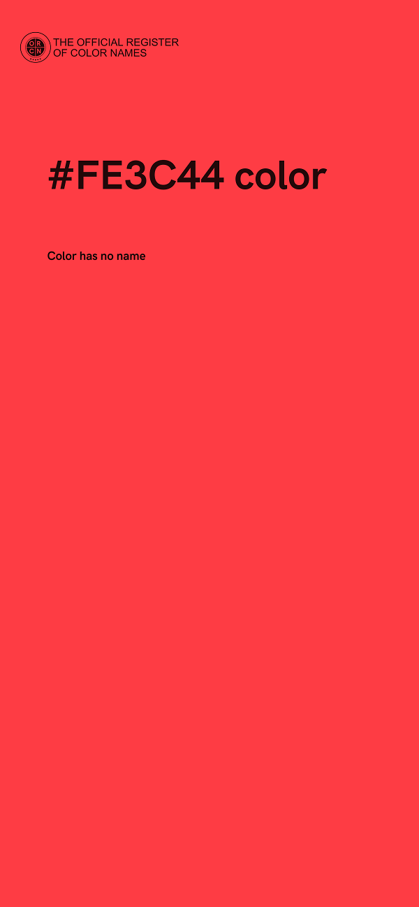 #FE3C44 color image