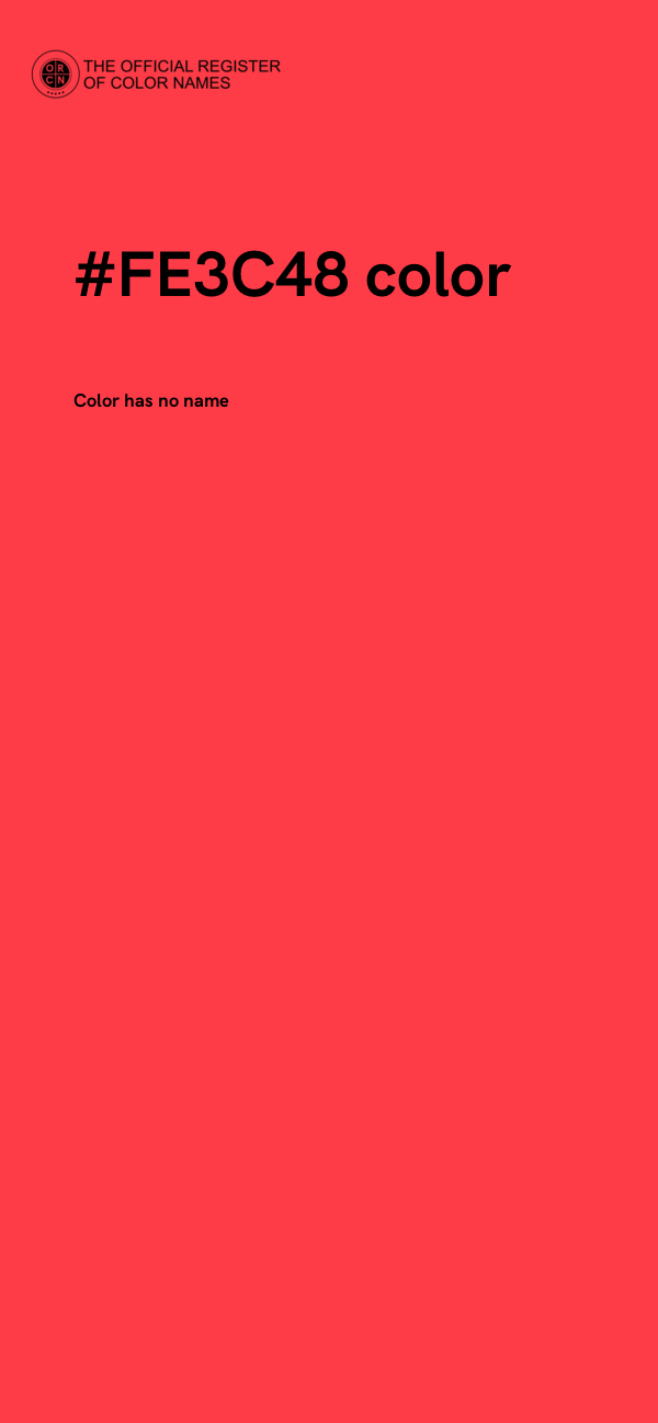 #FE3C48 color image