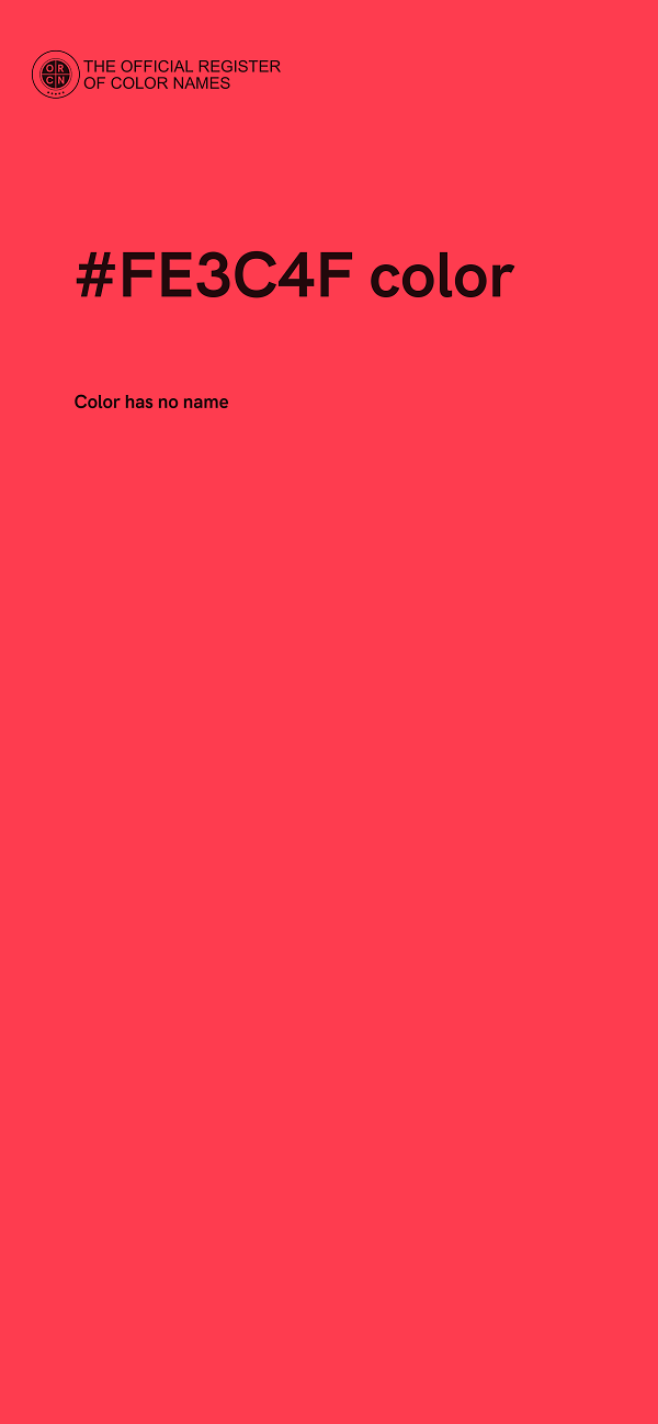 #FE3C4F color image