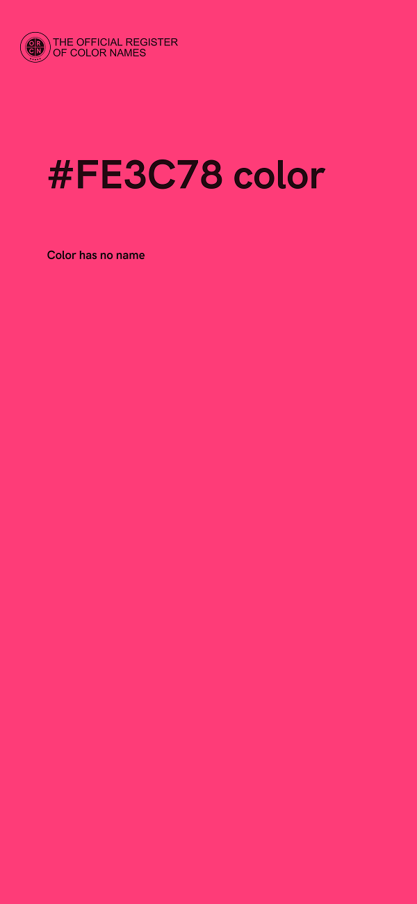 #FE3C78 color image