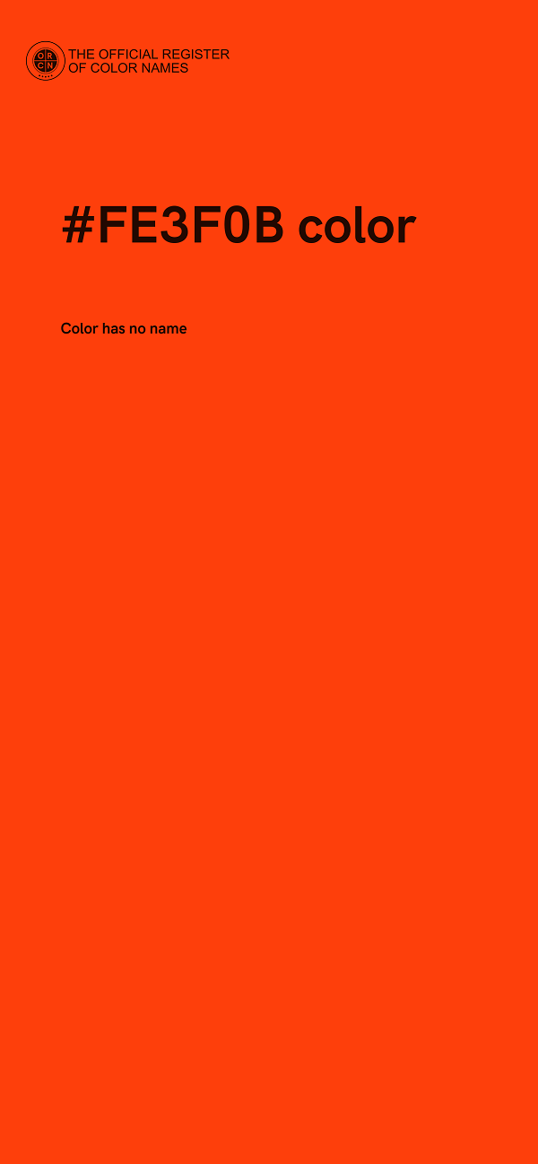 #FE3F0B color image