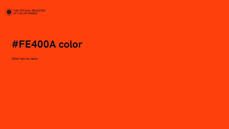 #FE400A color image