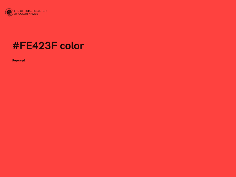 #FE423F color image