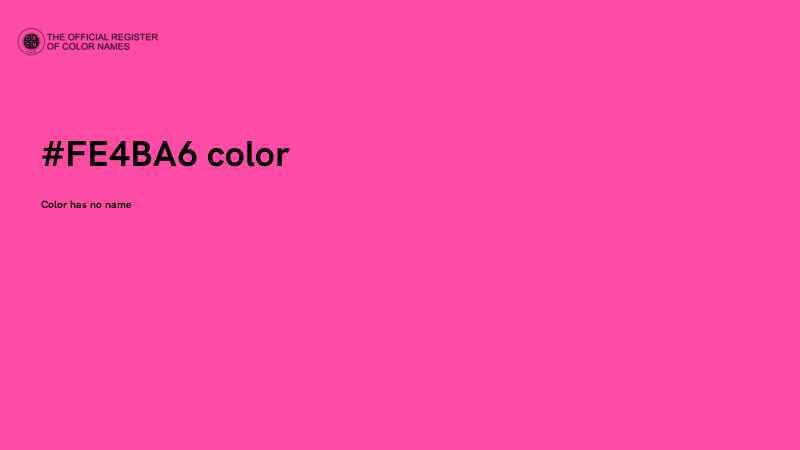 #FE4BA6 color image