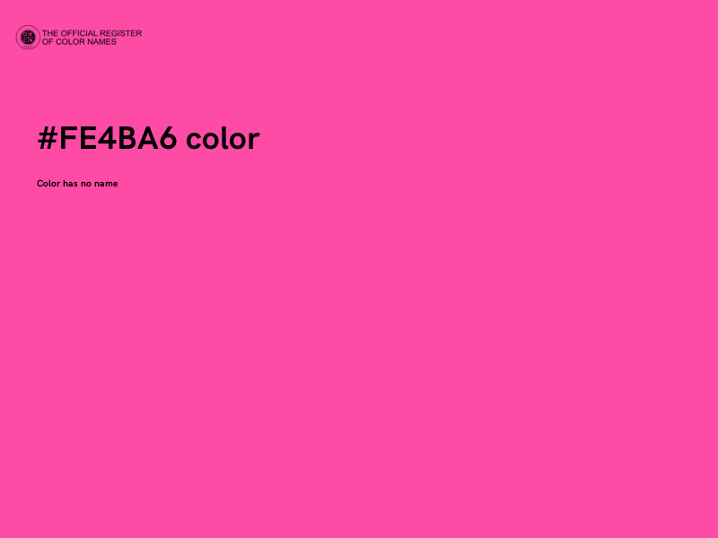 #FE4BA6 color image