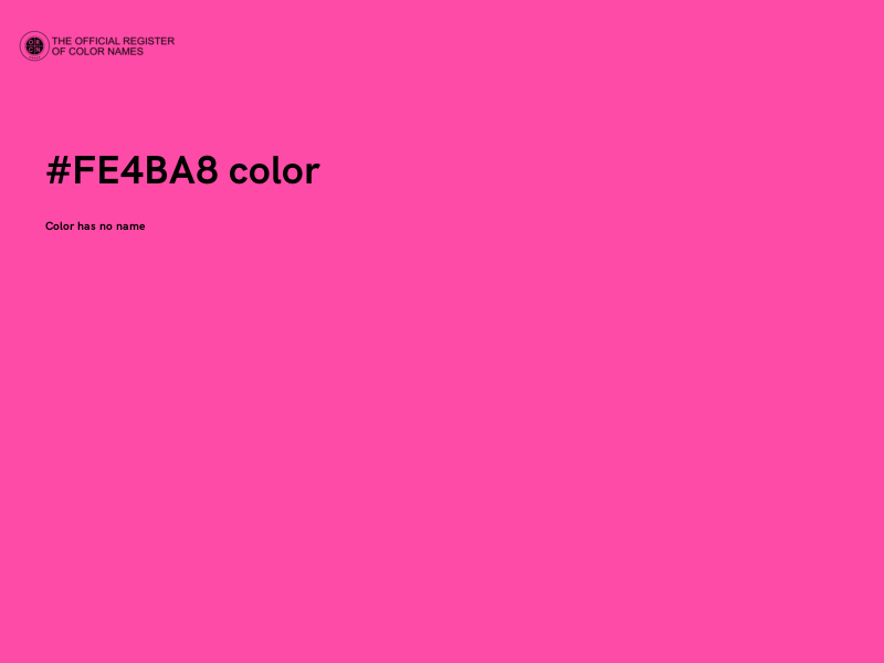 #FE4BA8 color image