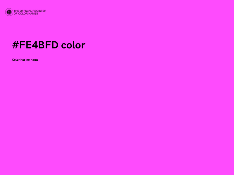 #FE4BFD color image