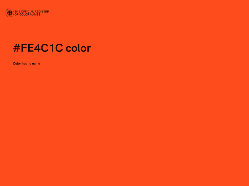 #FE4C1C color image