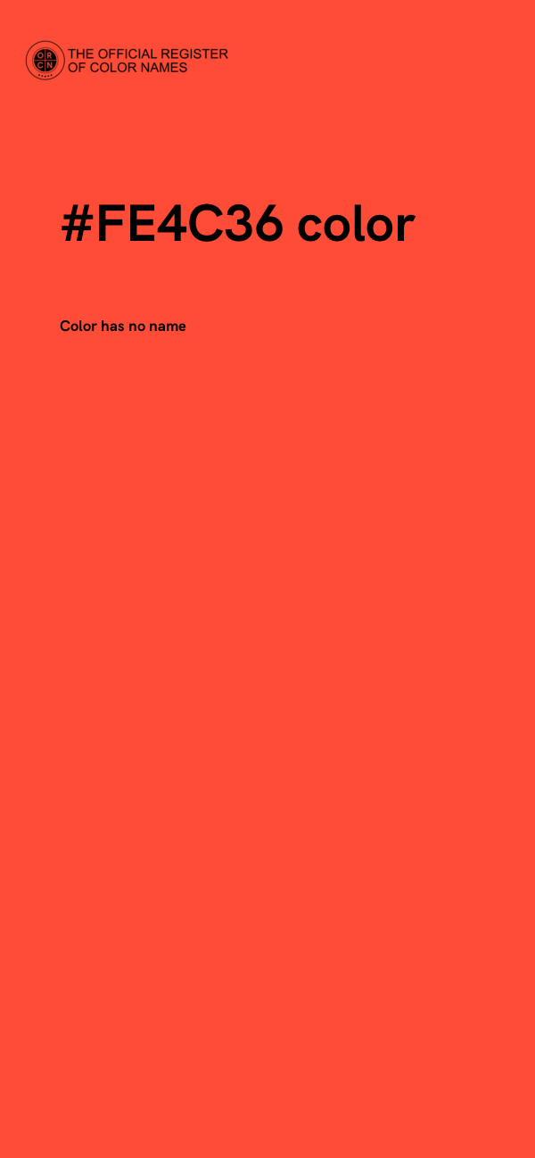 #FE4C36 color image