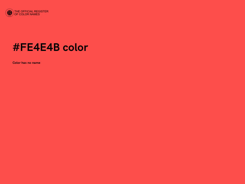 #FE4E4B color image