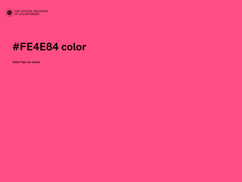 #FE4E84 color image