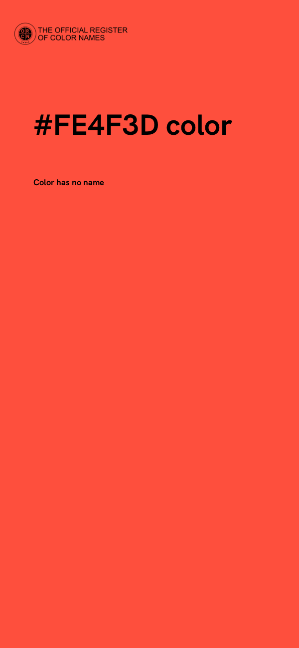 #FE4F3D color image